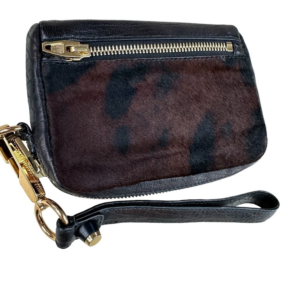Alexander Wang Leopard Haze Fur Clutch Wristlet